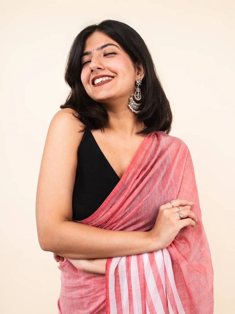 Premium Linen With Beautiful And Elegance Contrast Colour Border Digital Printed Saree