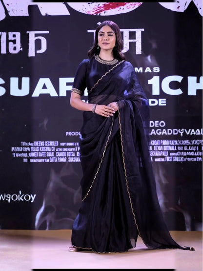 Munati Crafted Hend Work Saree