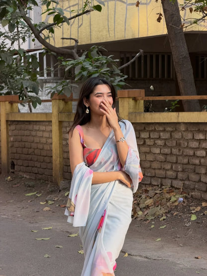 Blush Petal Soft Silk Saree