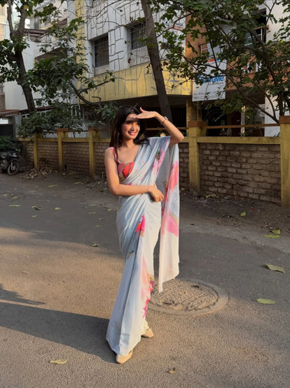 Blush Petal Soft Silk Saree