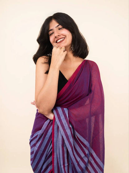 Premium Linen With Beautiful And Elegance Contrast Colour Border Digital Printed Saree