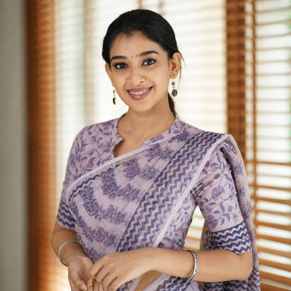 New Launching Premium Cotton Kota Check Fabric With Beautiful, Elegance Design Saree