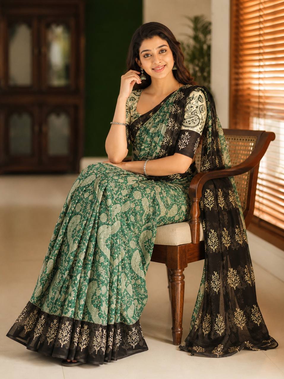 New Exclusive Design Introducing Beautiful, Elegance Design In Full Body And Rich Pallu + Border Type Of Digital Printed Saree