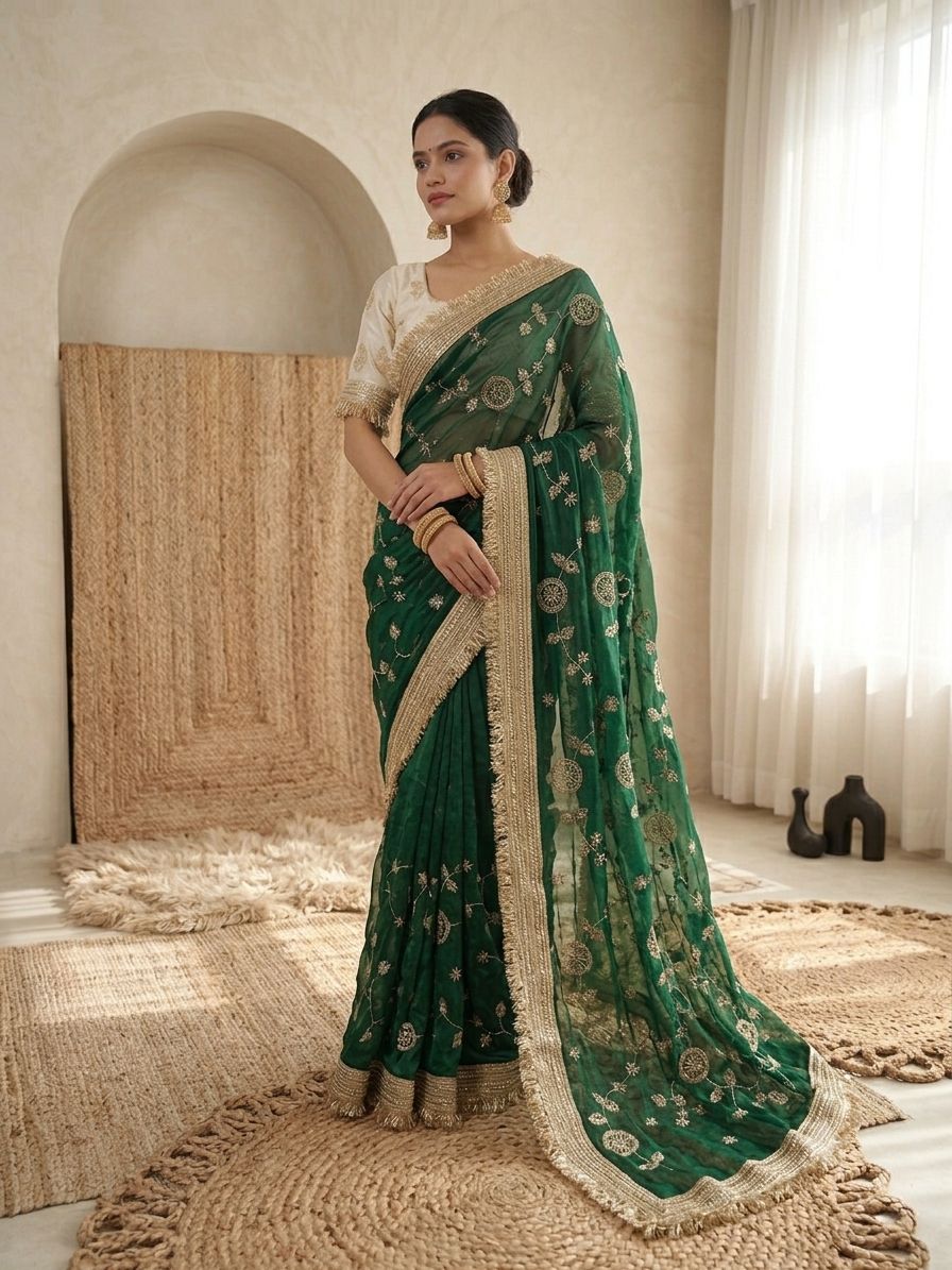 new launching c pallu birts embroidery work with ready made lace border