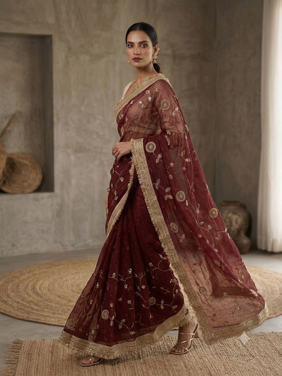 new launching c pallu birts embroidery work with ready made lace border
