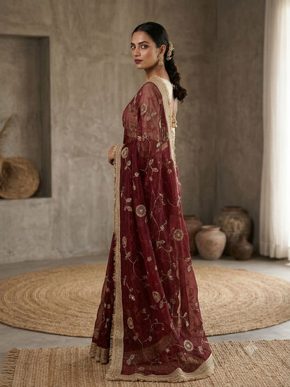 new launching c pallu birts embroidery work with ready made lace border