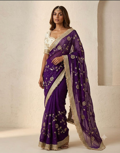 new launching c pallu birts embroidery work with ready made lace border
