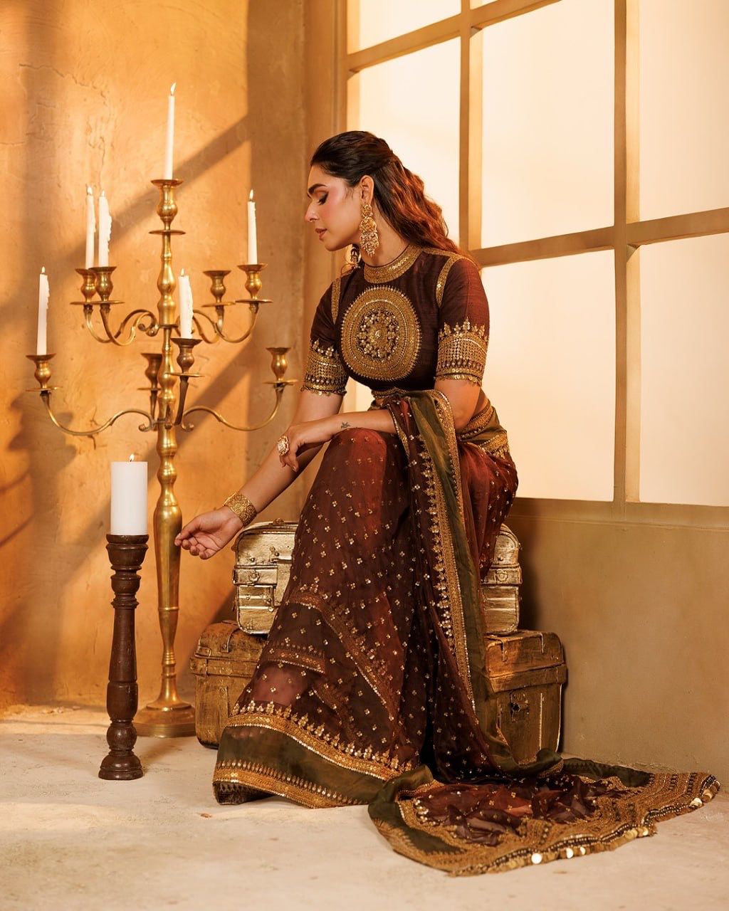 Vayara Tibby Silk Intricate Thred With Sequnce Work sarees