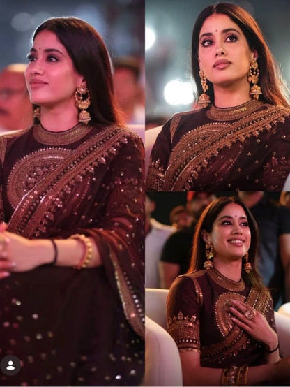 Vayara Tibby Silk Intricate Thred With Sequnce Work sarees