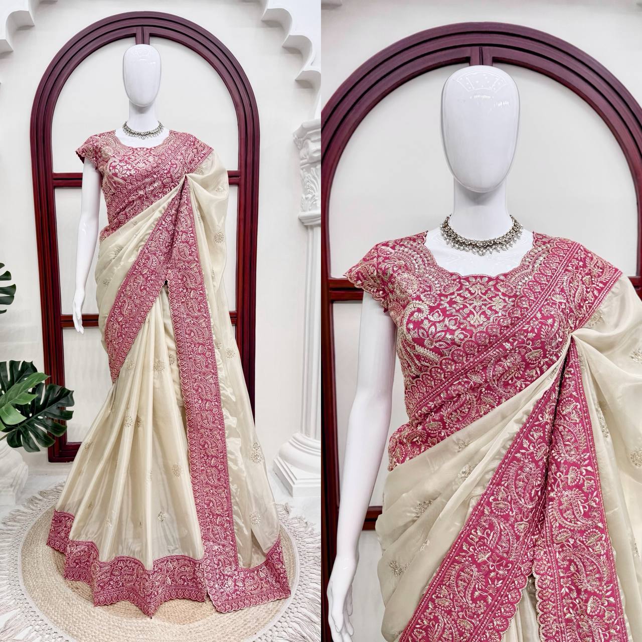 Intricate Thred With Sequnce Work Designer Saree
