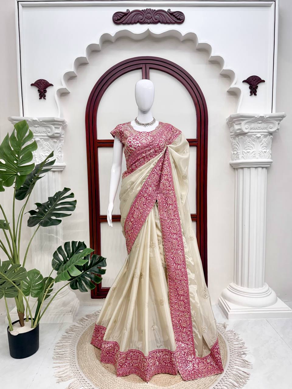 Intricate Thred With Sequnce Work Designer Saree