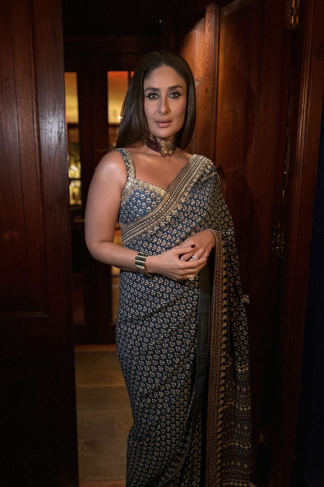 vayara sarees launch Royal Navy Blue Jacquard Saree