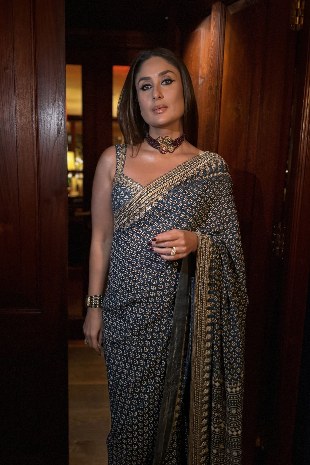 vayara sarees launch Royal Navy Blue Jacquard Saree