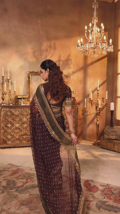 Vayara Tibby Silk Intricate Thred With Sequnce Work sarees